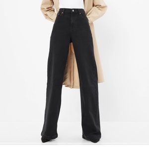 High rise wide leg jeans
